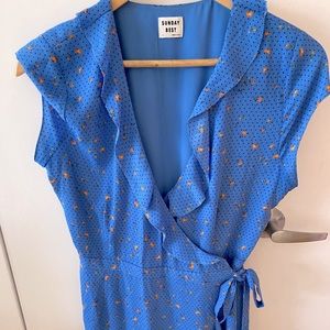 Aritzia Sunday Best wrap mini dress 6